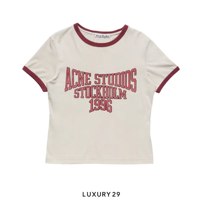 Acne Studios Graphic t-shirt Off white/burgundy