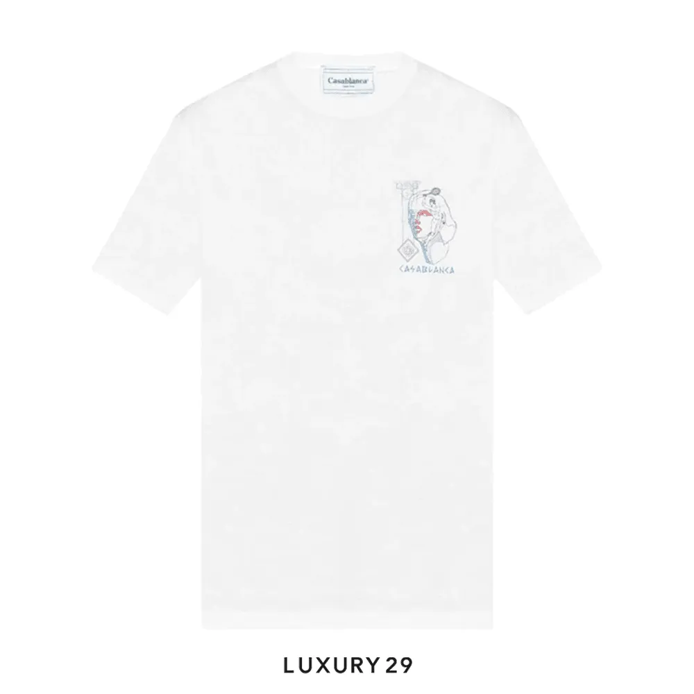 Casablanca Tennis Play In Progress T-shirt White(XL, White)