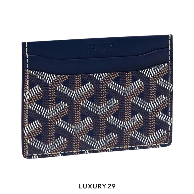 Goyard Saint-Sulpice Card Wallet Navy Blue