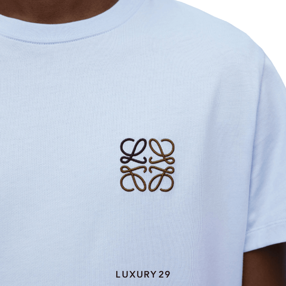 Loewe Regular fit T-shirt in cotton Soft Blue