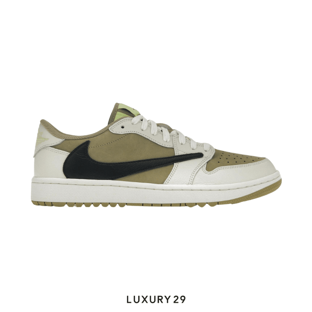 Nike Jordan 1 Retro Low Golf Travis Scott Neutral Olive(M)(42, Green)