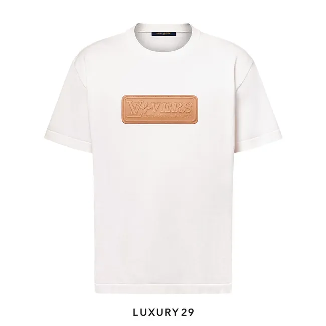 Louis Vuitton LV VVN Patch Short-Sleeved Cotton Crewneck White