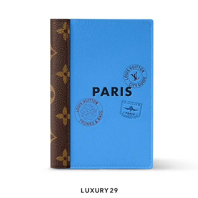 Louis Vuitton LV Passport cover the Travel In The City Blue Paris