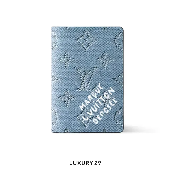 Louis Vuitton LV Pocket Organizer Monogram Heritage coated canvas Blue