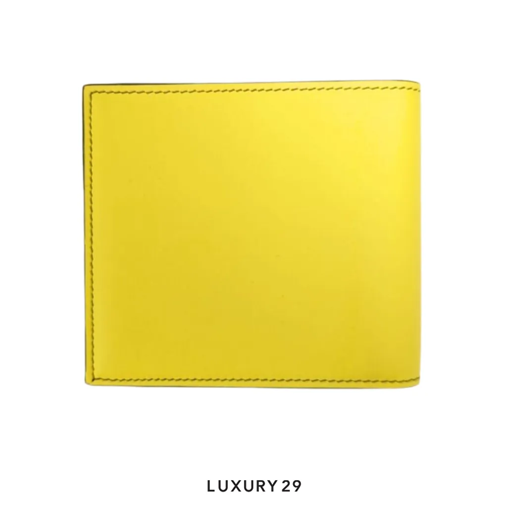 LOEWE Signature bi-fold wallet Yellow Brown(Free Size, Brown)