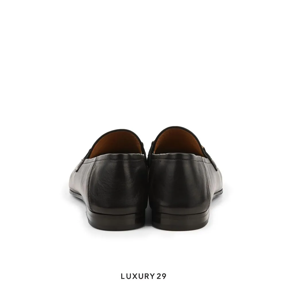 Gucci Women's Loafer With Web In Black Leather(47, Black)