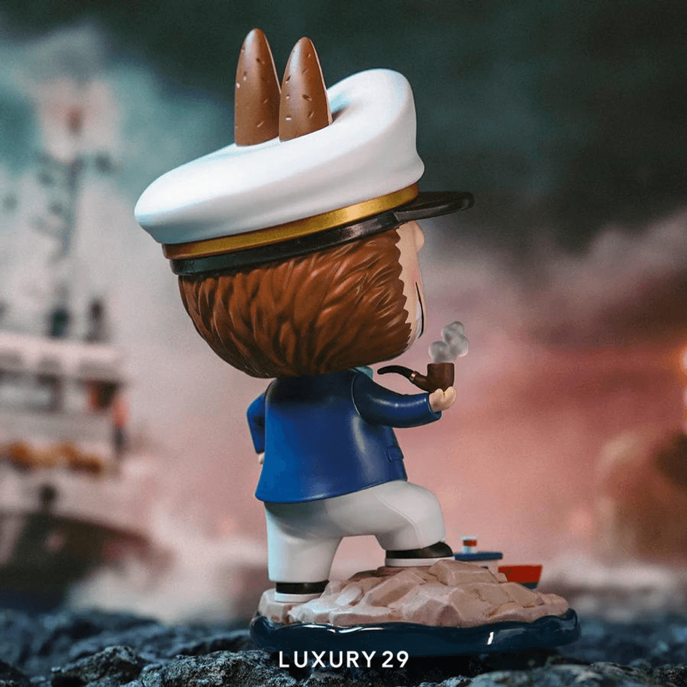 POP MART LABUBU Captain Figurine(Medium, Blue)
