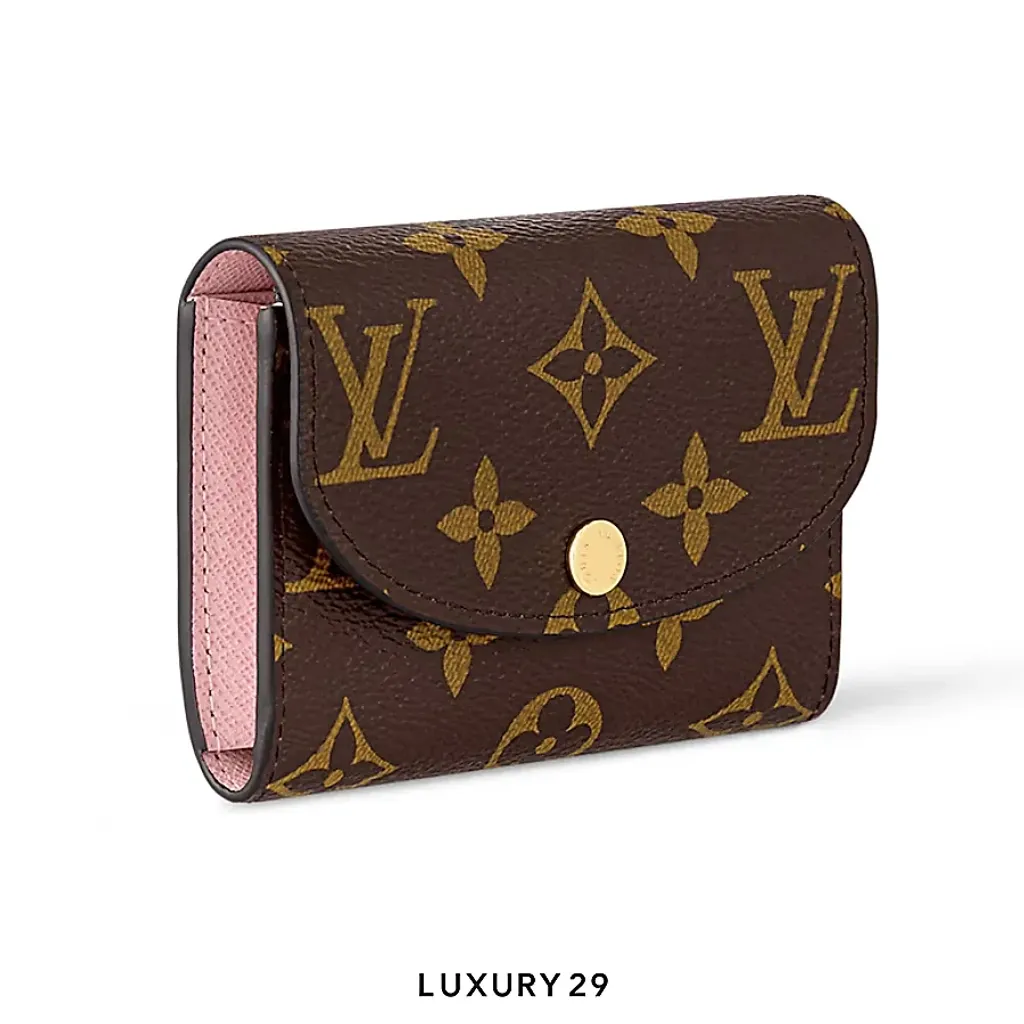 Louis Vuitton LV Rosalie coin purse Monogram Canvas Brown Rose Ballerine(Small, Brown)