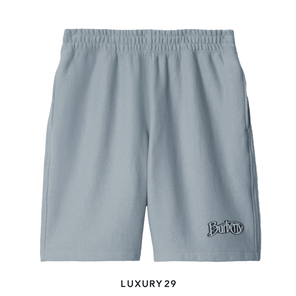 Burberry Logo Cotton Shorts New in Gale(S, Grey)