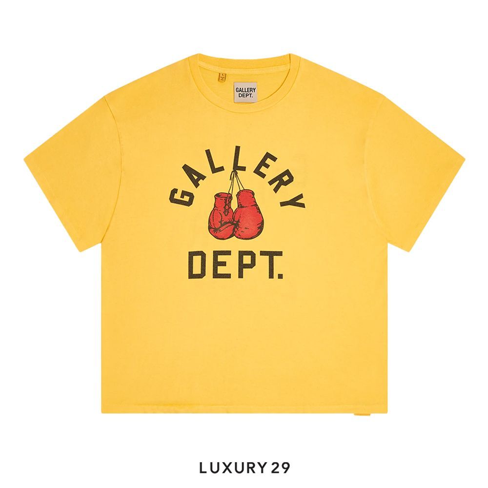 Gallery Dept. Boxing Merch Tee Gold Yellow(M, Yellow)