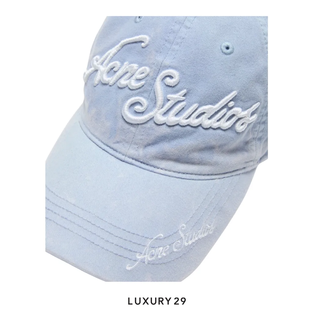 Acne Studios Embroidered logo cap Blue(Free Size, Blue)