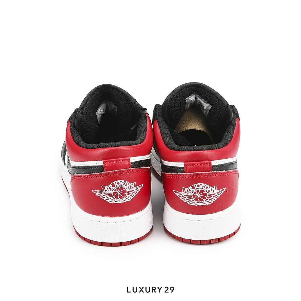 Nike Jordan 1 Low Bred Toe (GS)(40, Red)
