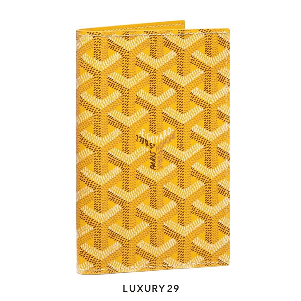 Goyard Grenelle Passport Cover Yellow(Small, Yellow)