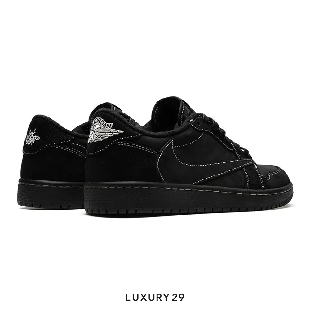 Kid Nike Jordan 1 Retro Low OG SP Travis Scott Black Phantom (PS)(33.5, Black)