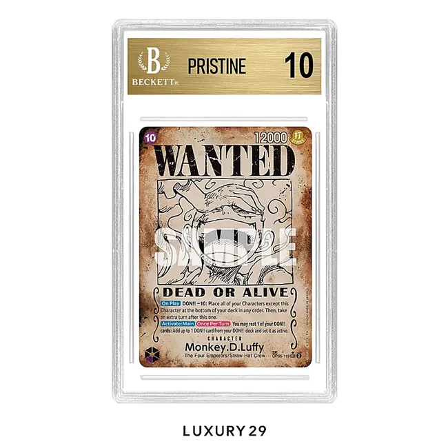 One Piece Monkey.D.Luffy  (Wanted Poster) Emperors in the New World SEC OP05-119  (BGS10)
