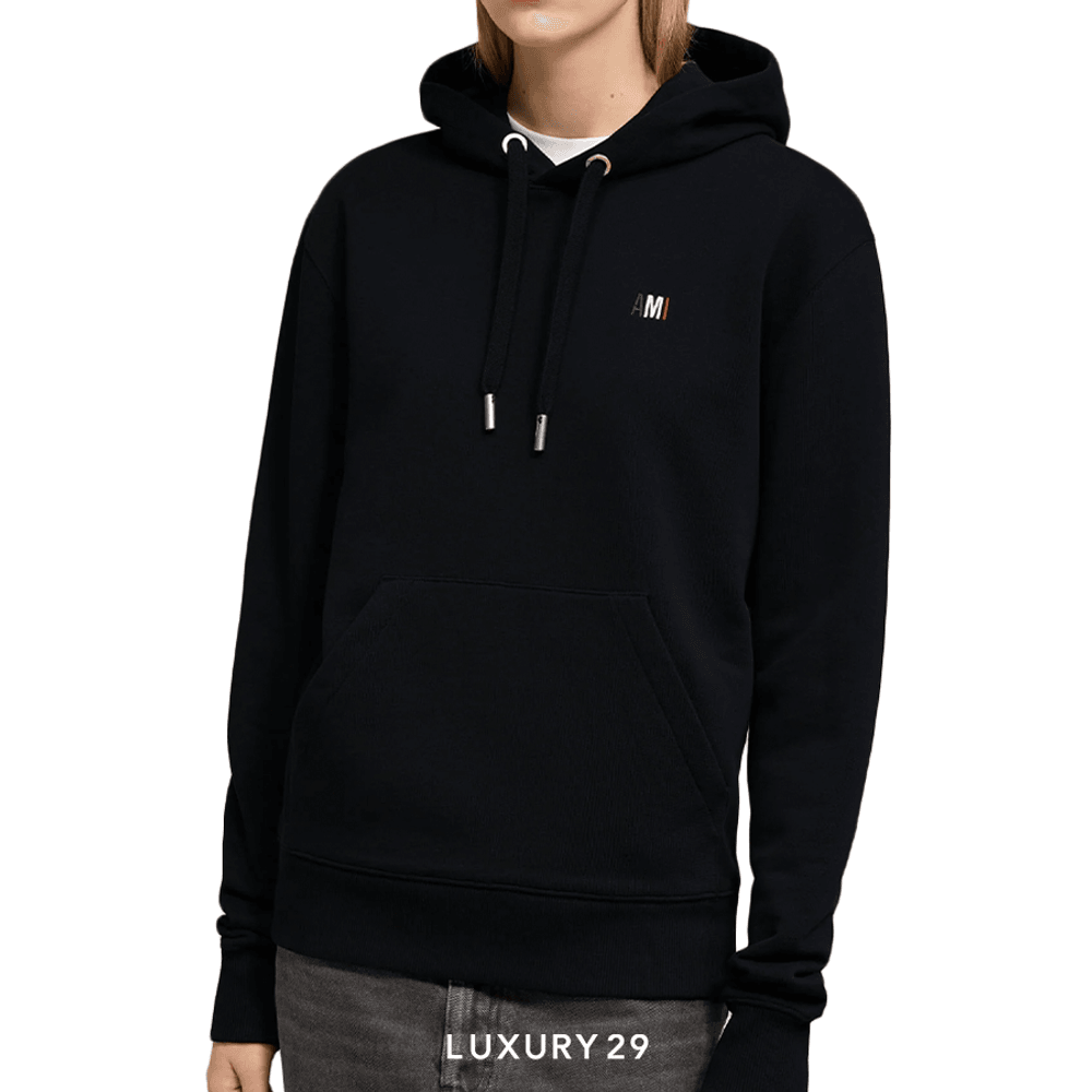 AMI BLEU BLANC ROUGE HOODIE BLACK(M, Black)