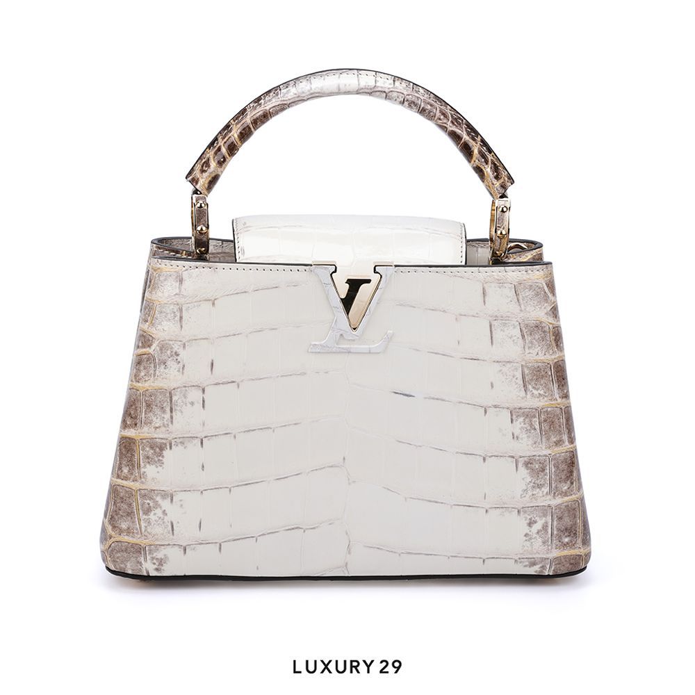 Louis Vuitton LV Capucines BB Crocodilien Brillant(Small, White)