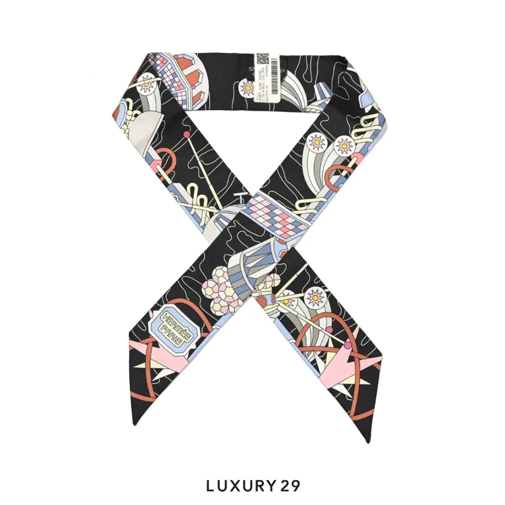 Hermes Twilly Scarf Odyssey(Free Size, Multicolour)