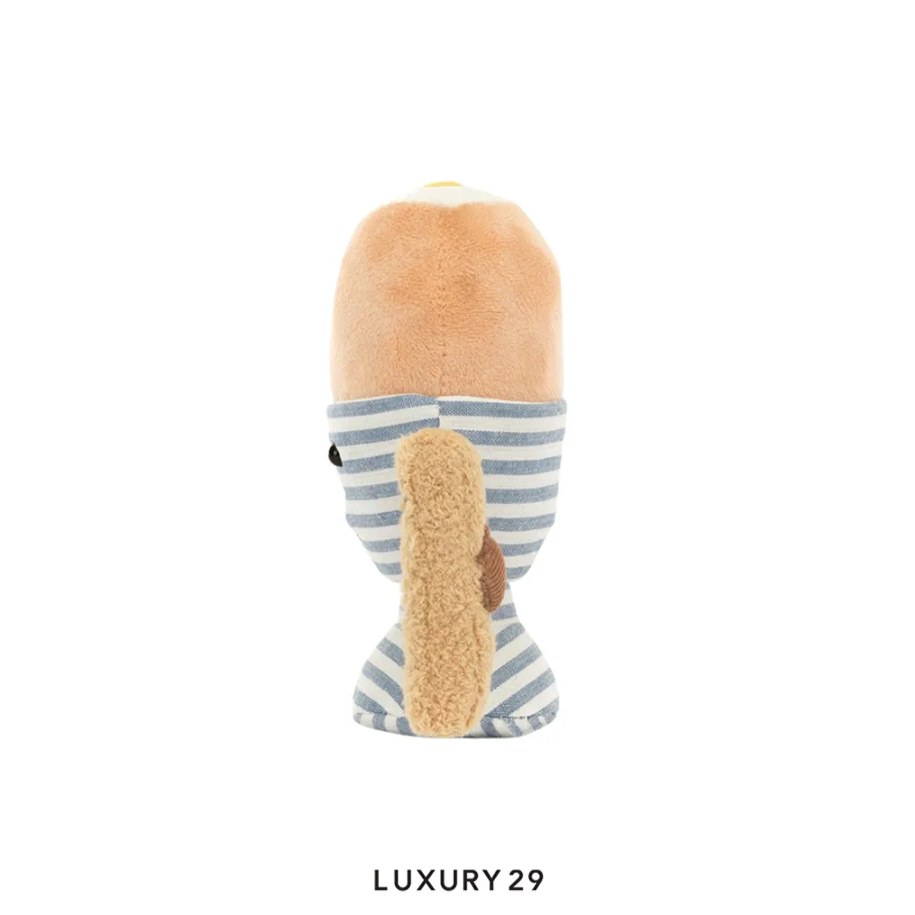 JellyCat Amuseables Eggetha Egg & Lance Soldier Brown(Small, Brown)