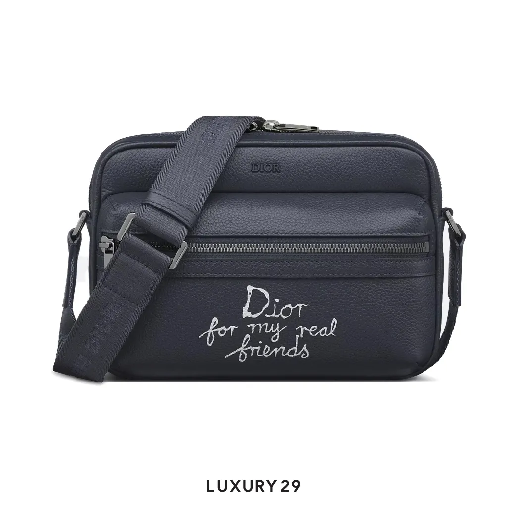 DIOR AND HYLTON NEL Rider 2.0 Zipped Messenger Bag NavyBlue