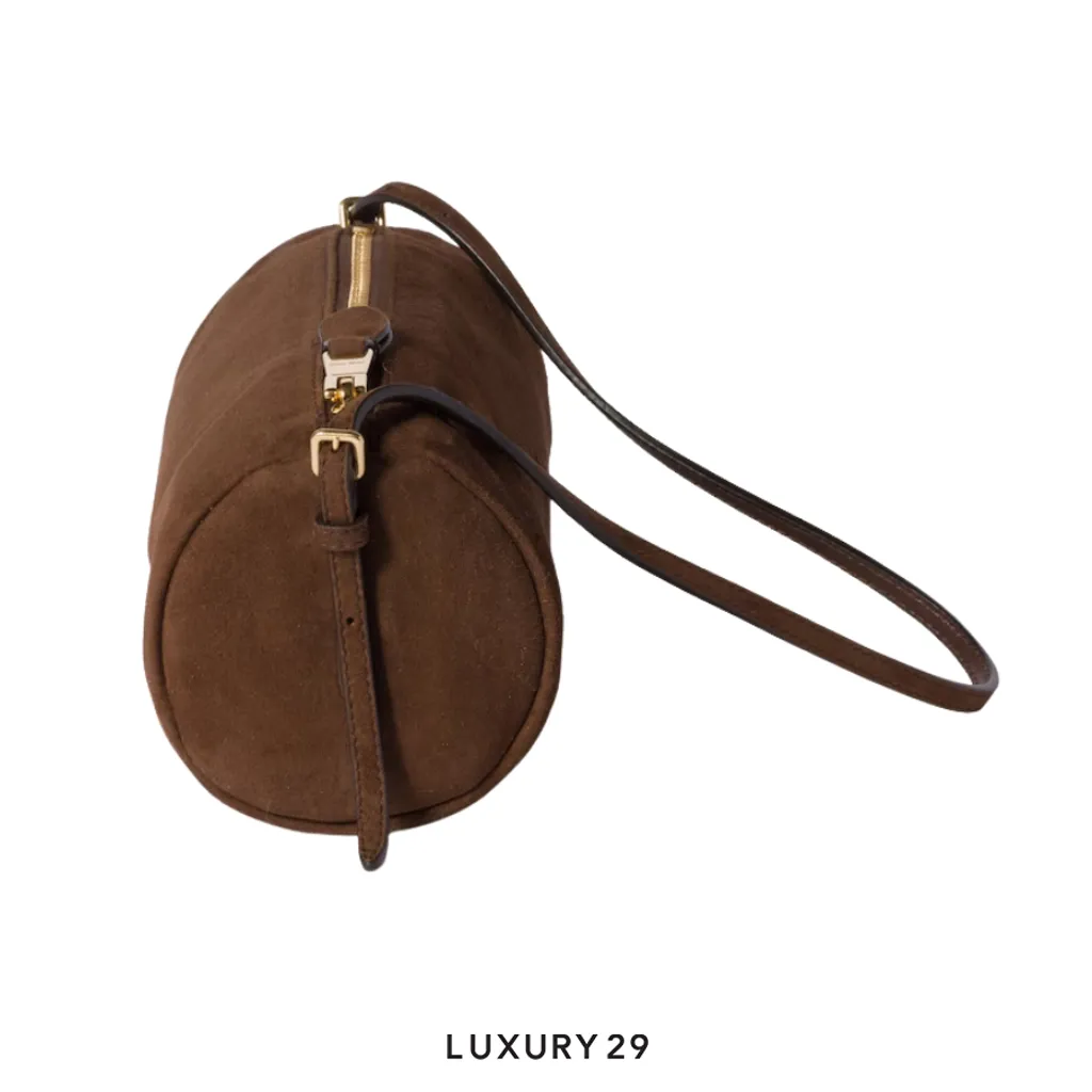 MIU MIU Suede pouch Cocoa Brown(Small, Brown)