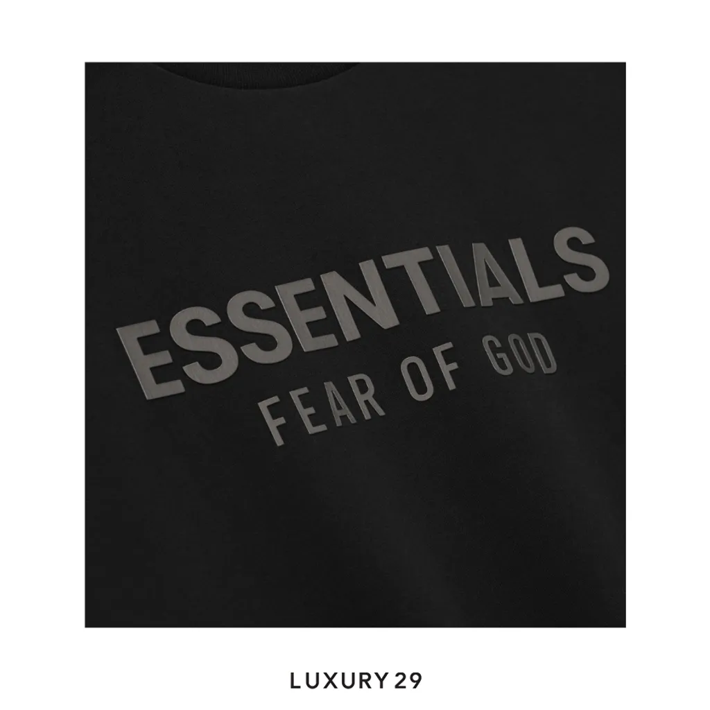 Fear of God Essentials Classic Fleece Hoodie Jet Black(XS, Black)