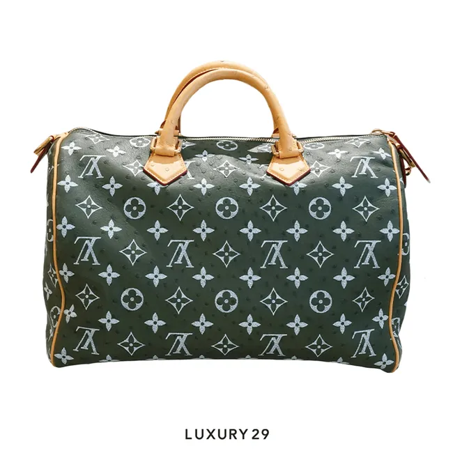 Louis Vuitton LV Speedy P9 Bandouliere 40 Ostrich Bag