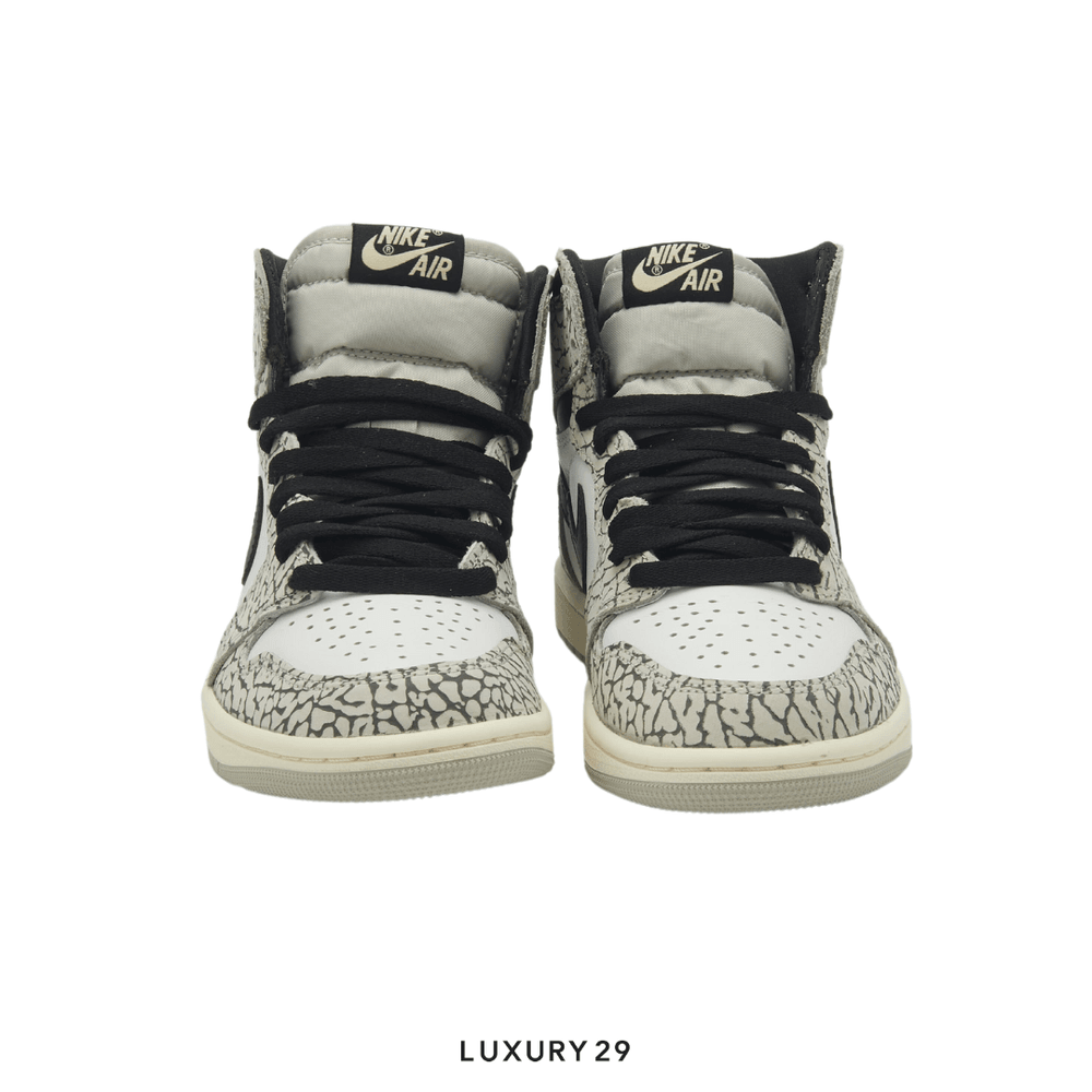 Nike Jordan 1 Retro High OG White Cement(36.5, Grey)