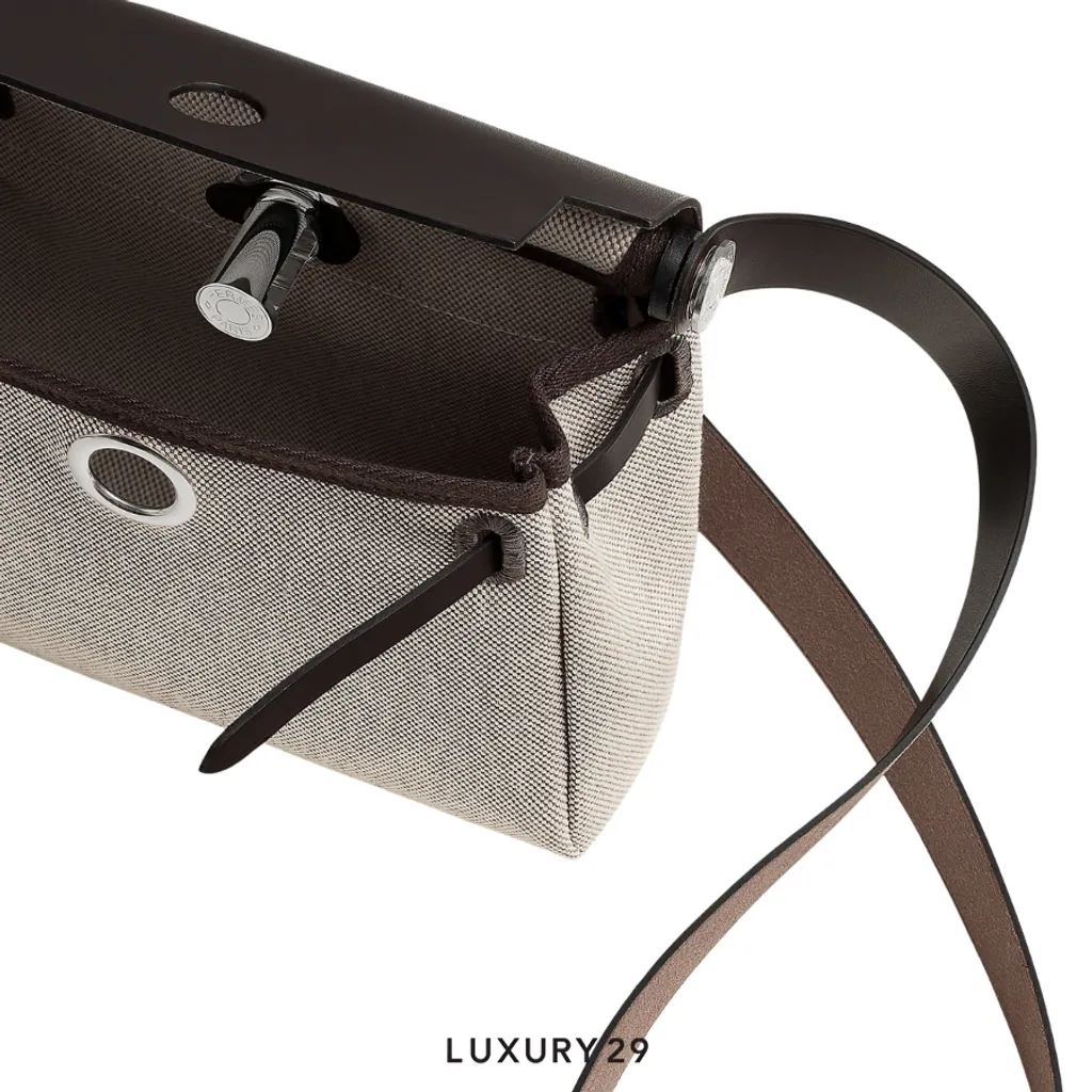 Hermes Zip 20 Bag Ecru(Small, Brown)