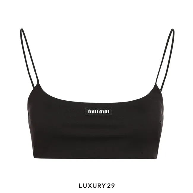 Miu Miu Reggiseno Jersey Stretch Nero Black