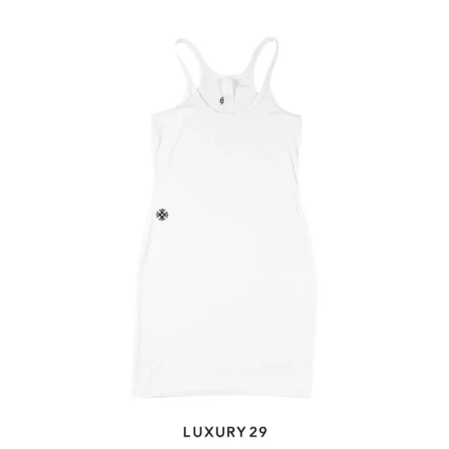 Chrome Hearts Women's White Bad Seed Logo-Embroidered Ribbed Tank Top White