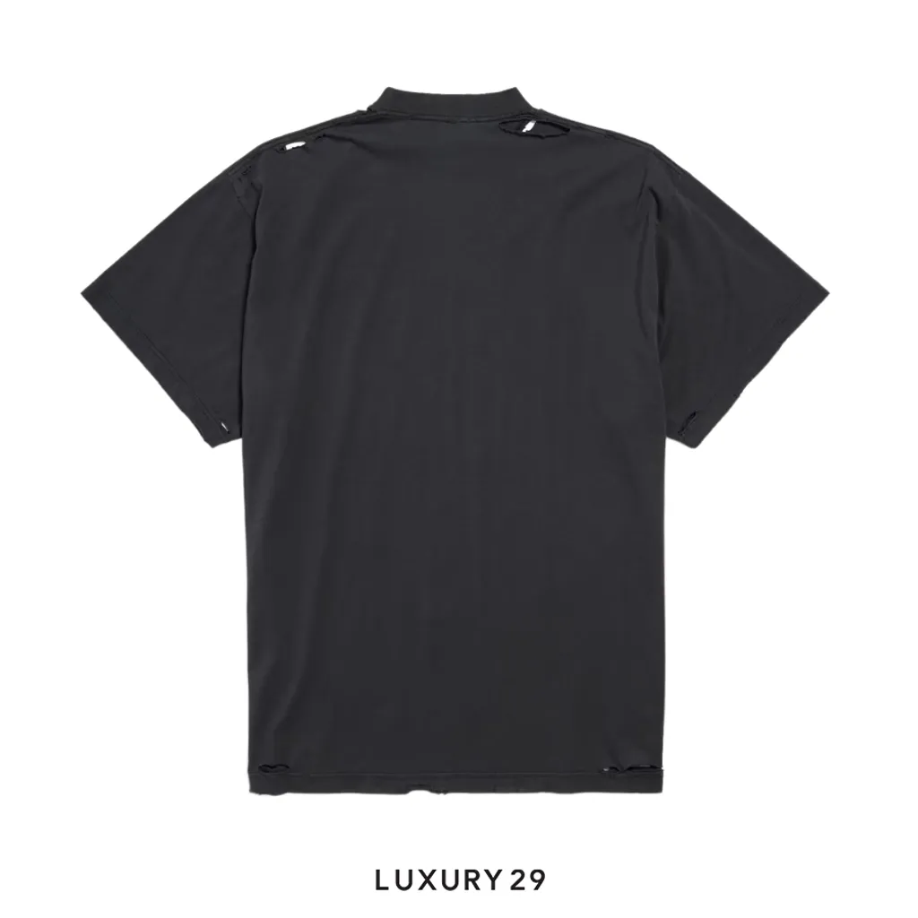 Balenciaga Women's Optical T-shirt Oversized in Black/white(S, Black)