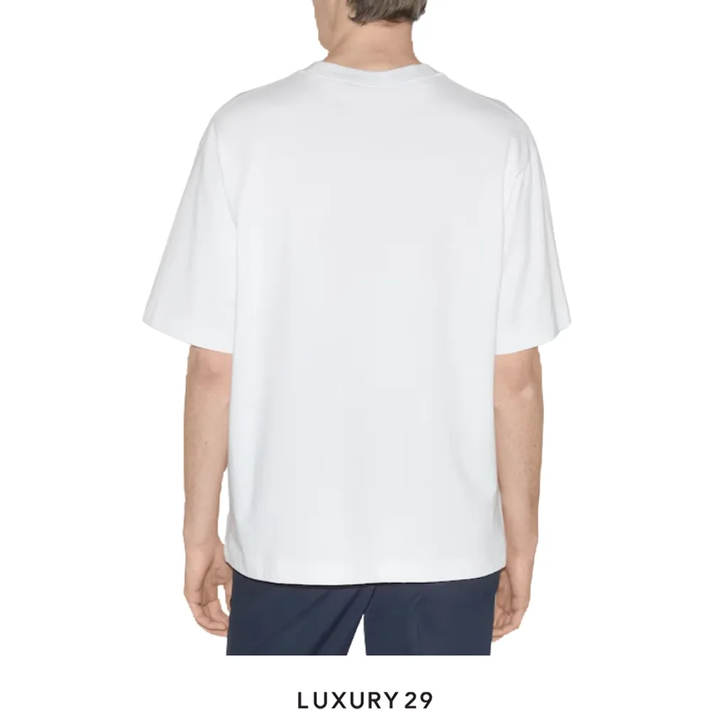 Gucci Cotton jersey T-shirt with Gucci print Gucci Interlocking G striped print White/Blue/Red(M, White)