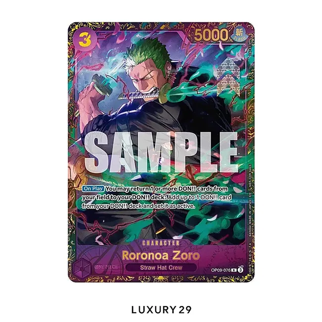 One Piece Roronoa Zoro  (Championship 25-26 Regionals Season 1) One Piece Promotion Cards R OP09-076  (PSA10)
