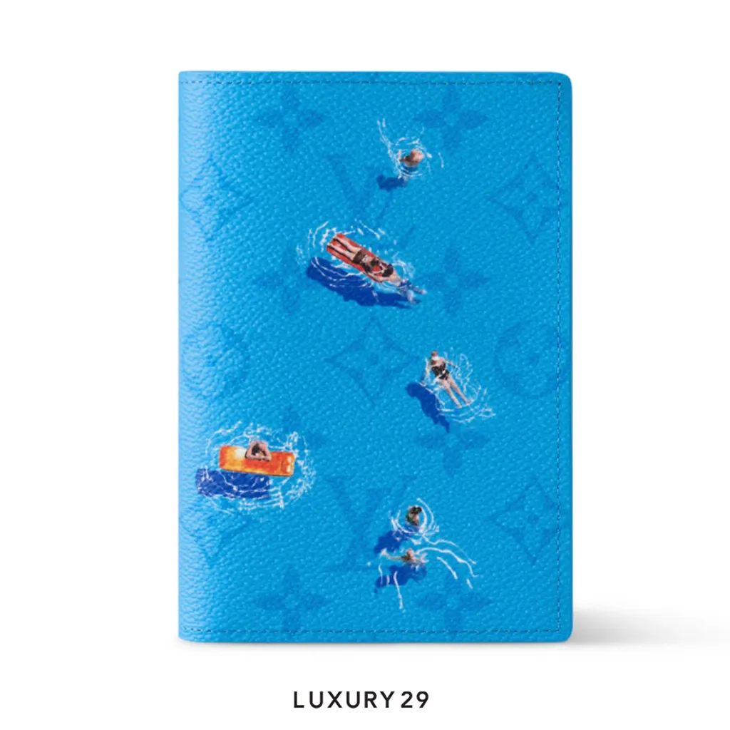 Louis Vuitton LV Passport cover Colored Monogram Canvas Pool Blue(Small, Blue)