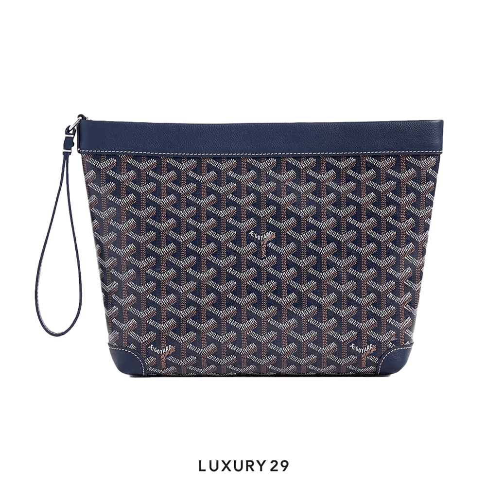 Goyard Conti pouch Navy Blue(Small, Blue)