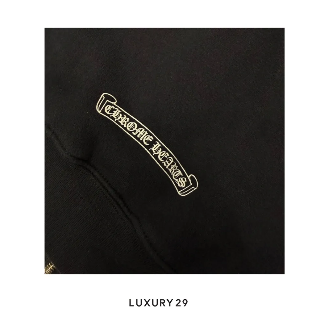 Chrome Hearts Zip Up Hoodie Black(XL, Black)