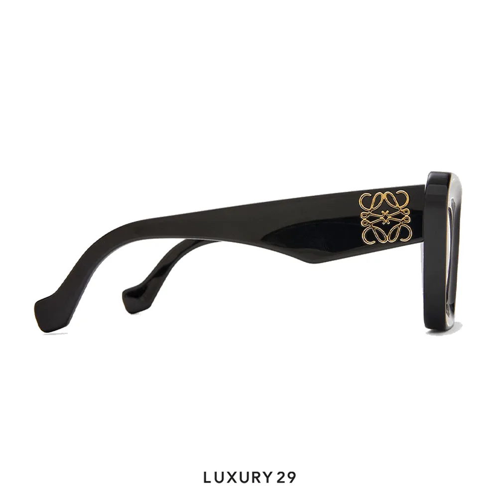 Loewe Beveled Cateye Sunglasses Black(Free Size, Black)