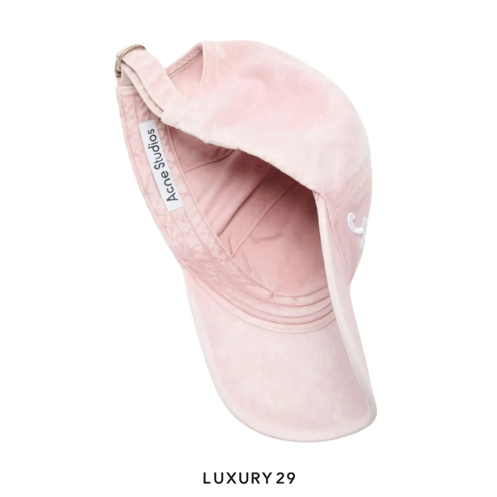 Acne Studios Embroidered logo cap Pink(Free Size, Pink)