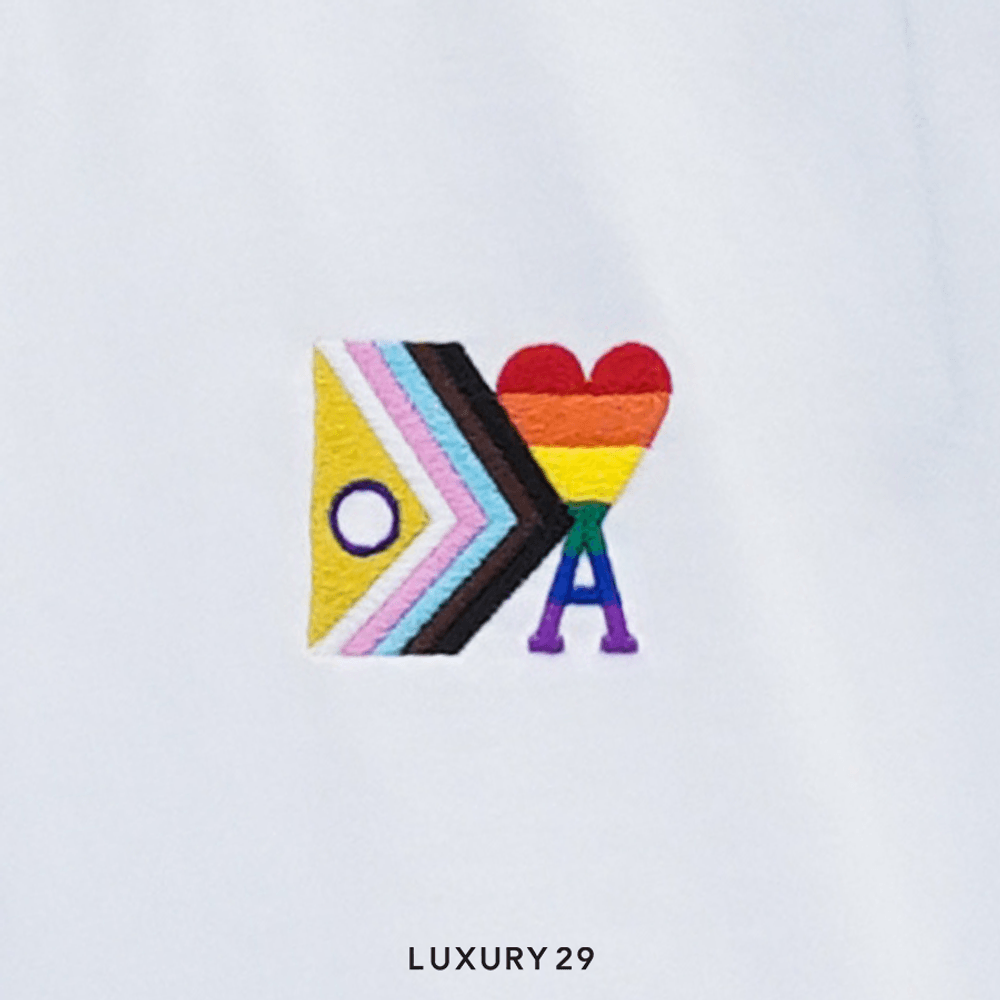 Ami De Coeur Rainbow Classic Fit T-Shirt White(M, White)