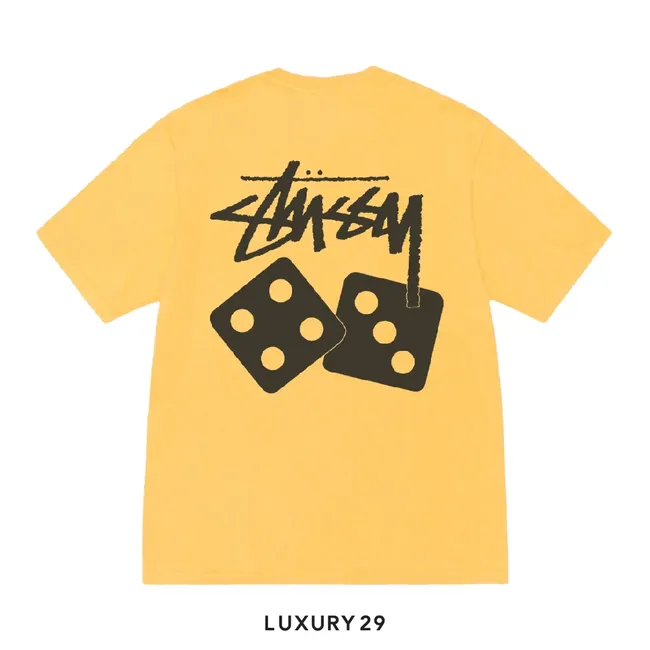 Stussy DICE TEE PIGMENT DYED Yellow