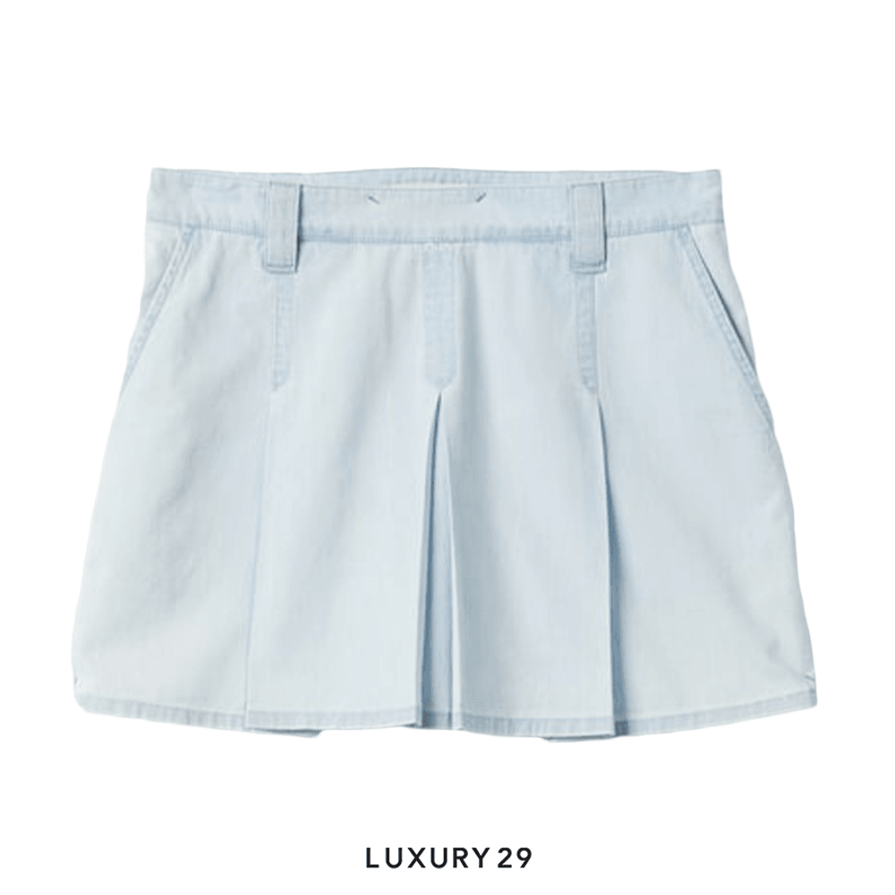 訳あり超特価の通販 MIU MIU Pleated skirt chambray スカート