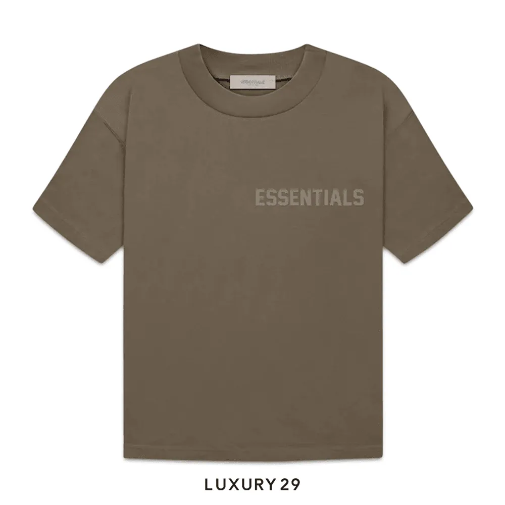 Essentials Fear Of God T-Shirt Wood (FW22)(XL, Brown)