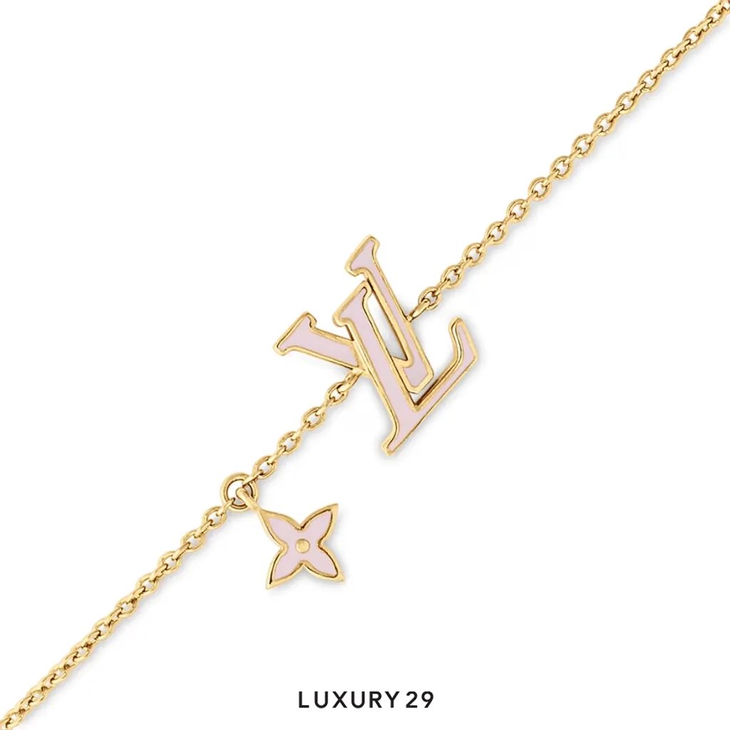 Louis Vuitton LV Iconic Enamel Bracelet Pink(Free Size, Pink)