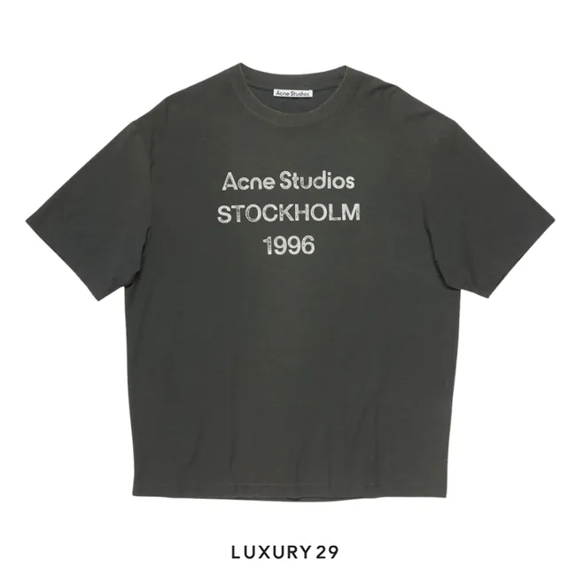 Acne Studios Sprayed logo t-shirt Faded Black