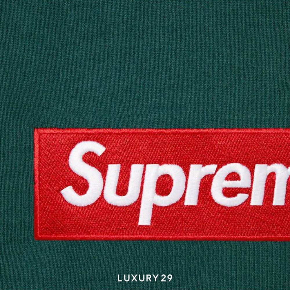 Supreme Box Logo Crewneck (FW22) Dark Pine(S, Green)