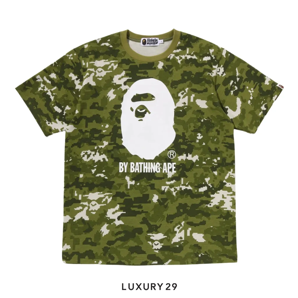 Bape Multi Pixel Camo By Bathing Ape Tee(L, Green)