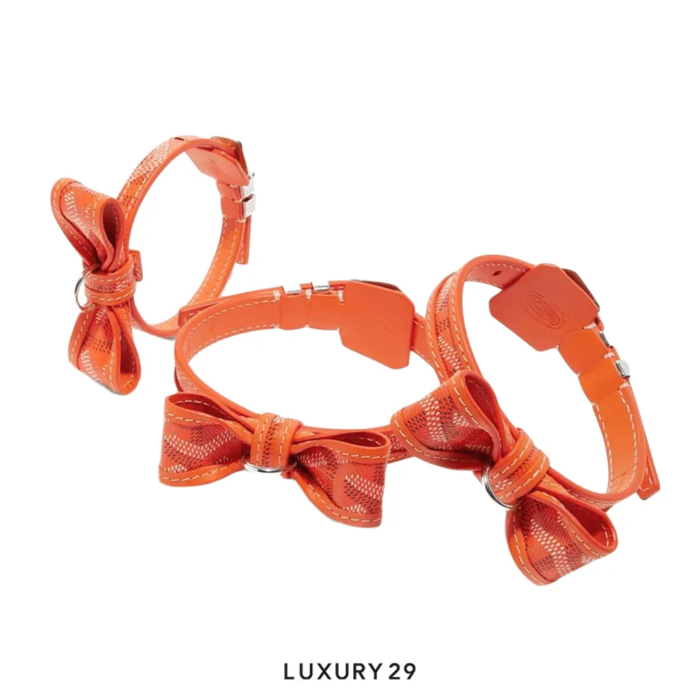 Goyard Oscar Collar Sky Orange(Free Size, Orange)