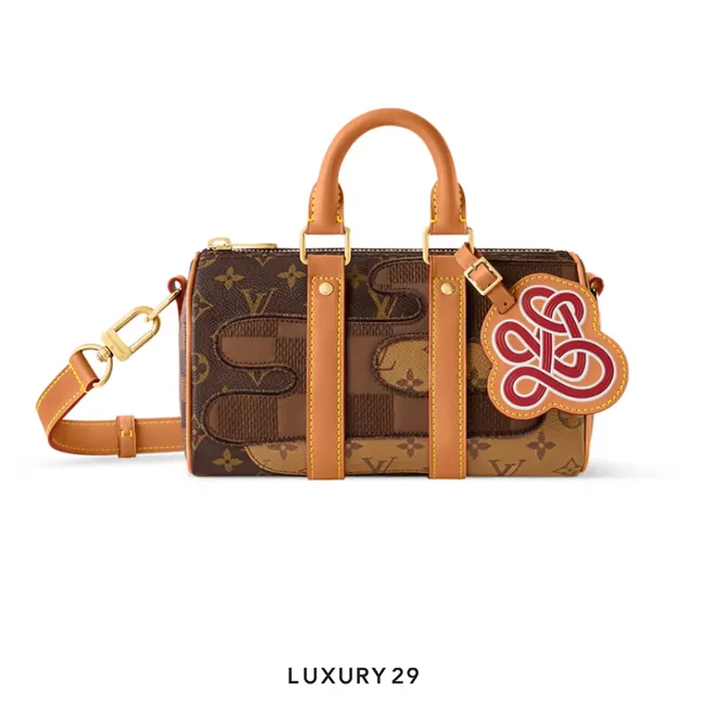 Louis Vuitton LV Keepall Bandouliere 25 Bag Monogram Landscape Canvas Brown