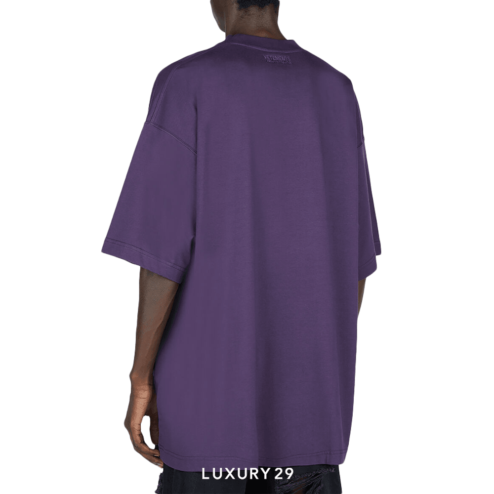 VETEMENTS Paris Logo T-Shirt 'Purple'(Free Size, Purple)